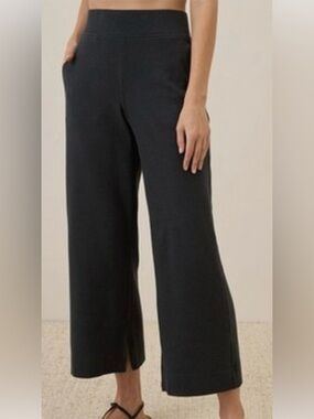 Pact Charcoal Heather Airplane Wide-Leg Pant 100% Organic Cotton Extra Small